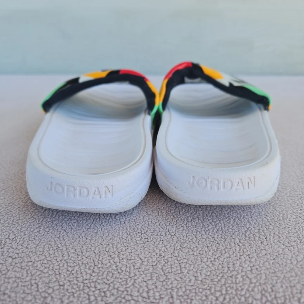 Nike Air Jordan Break Slide 4Y Fresh Prince Sandal CD5472-102 White Multi Color